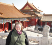 Graduate student Carrie Armbrecht in Beijing for the COSEE China workshop