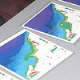 Stephen Sousa and Chet Orban work together to put monthly Gulf of Maine chlorophyll concentration maps in the correct time sequence