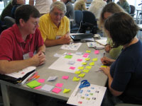 Scientists and educators collaborate on a concept map