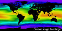 Map of annual sea surface temperature