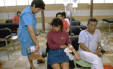 Cholera unit in Peru