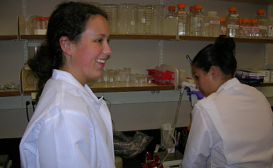 Students in the lab