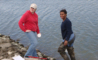 Crystal Johnson sampling with a student