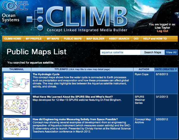 Public maps list screenshot